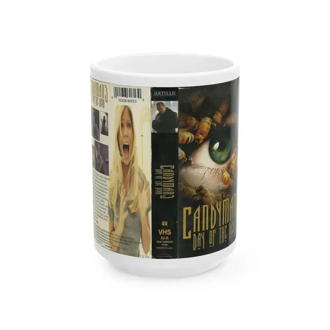 CANDYMAN 3 DAY OF THE DEAD (VHS COVER) - White Coffee Mug 15oz - Go Mug Yourself