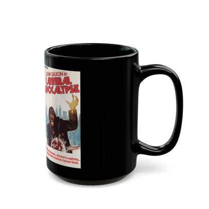 CANNIBAL APOCALYPSE (VHS COVER) - Black Coffee Mug-Go Mug Yourself