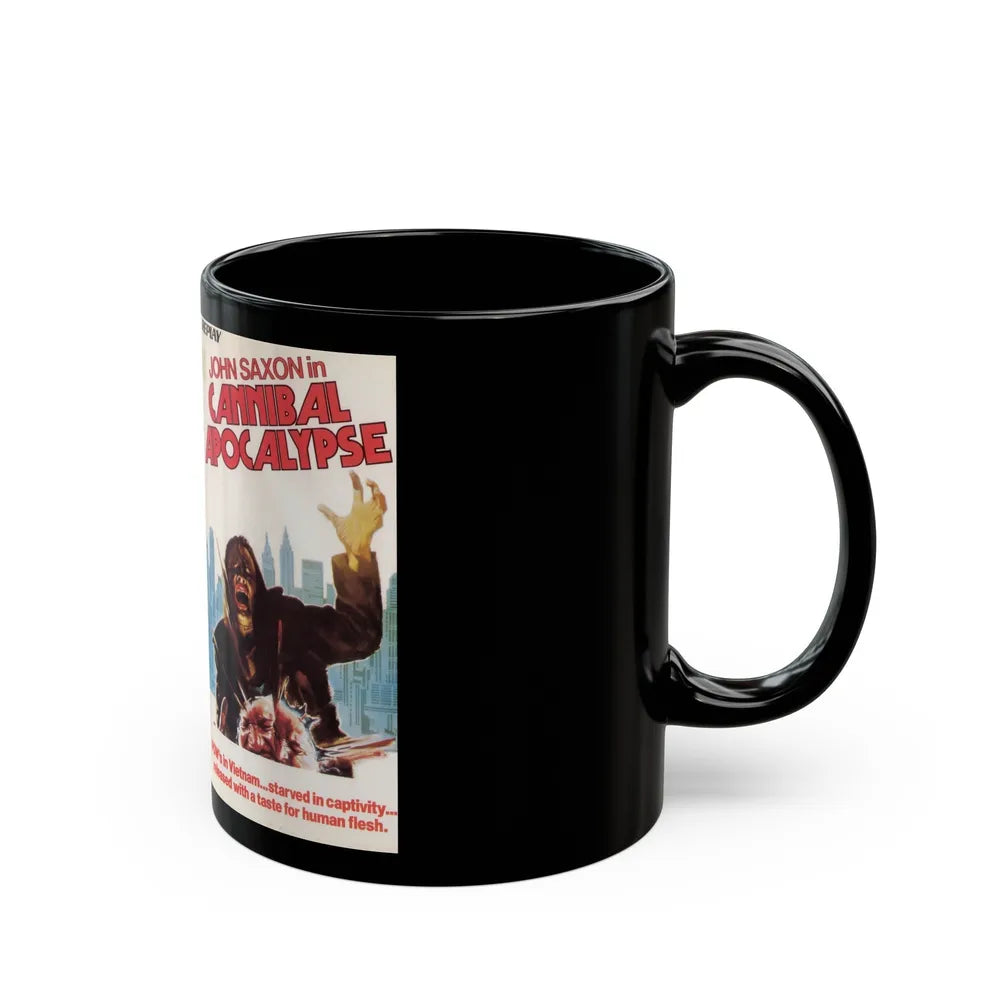 CANNIBAL APOCALYPSE (VHS COVER) - Black Coffee Mug-Go Mug Yourself