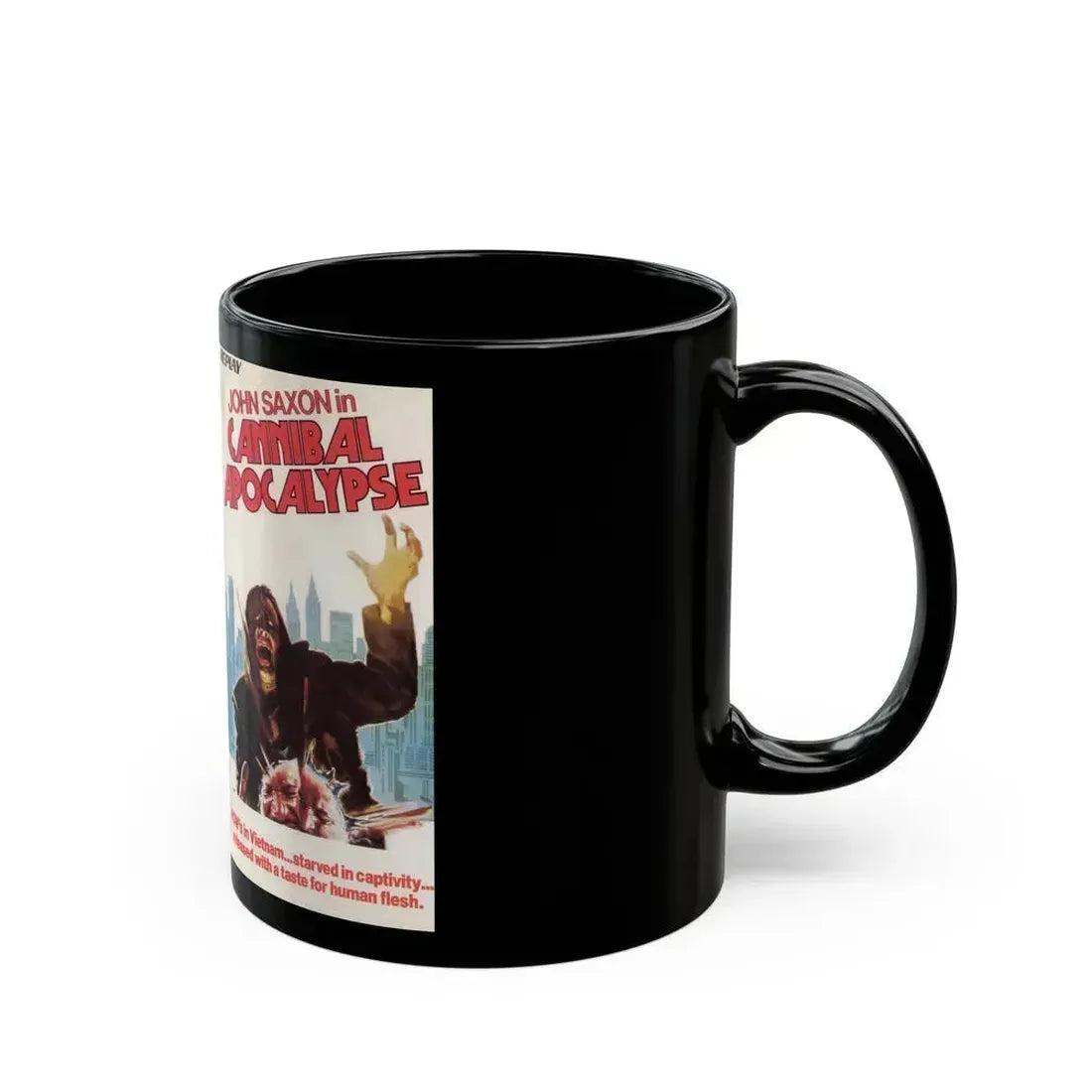 CANNIBAL APOCALYPSE (VHS COVER) - Black Coffee Mug - Go Mug Yourself