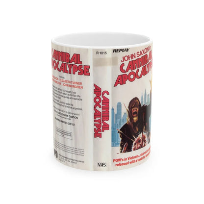 CANNIBAL APOCALYPSE (VHS COVER) - White Coffee Mug-11oz-Go Mug Yourself