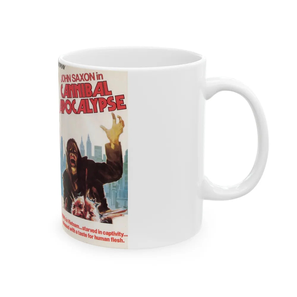 CANNIBAL APOCALYPSE (VHS COVER) - White Coffee Mug-Go Mug Yourself