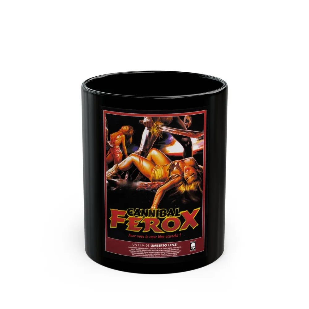 CANNIBAL FEROX (FRENCH) 1981 Movie Poster - Black Coffee Mug-11oz-Go Mug Yourself