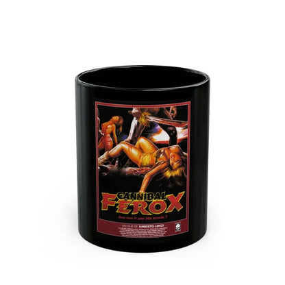 CANNIBAL FEROX (FRENCH) 1981 Movie Poster - Black Coffee Mug 11oz - Go Mug Yourself