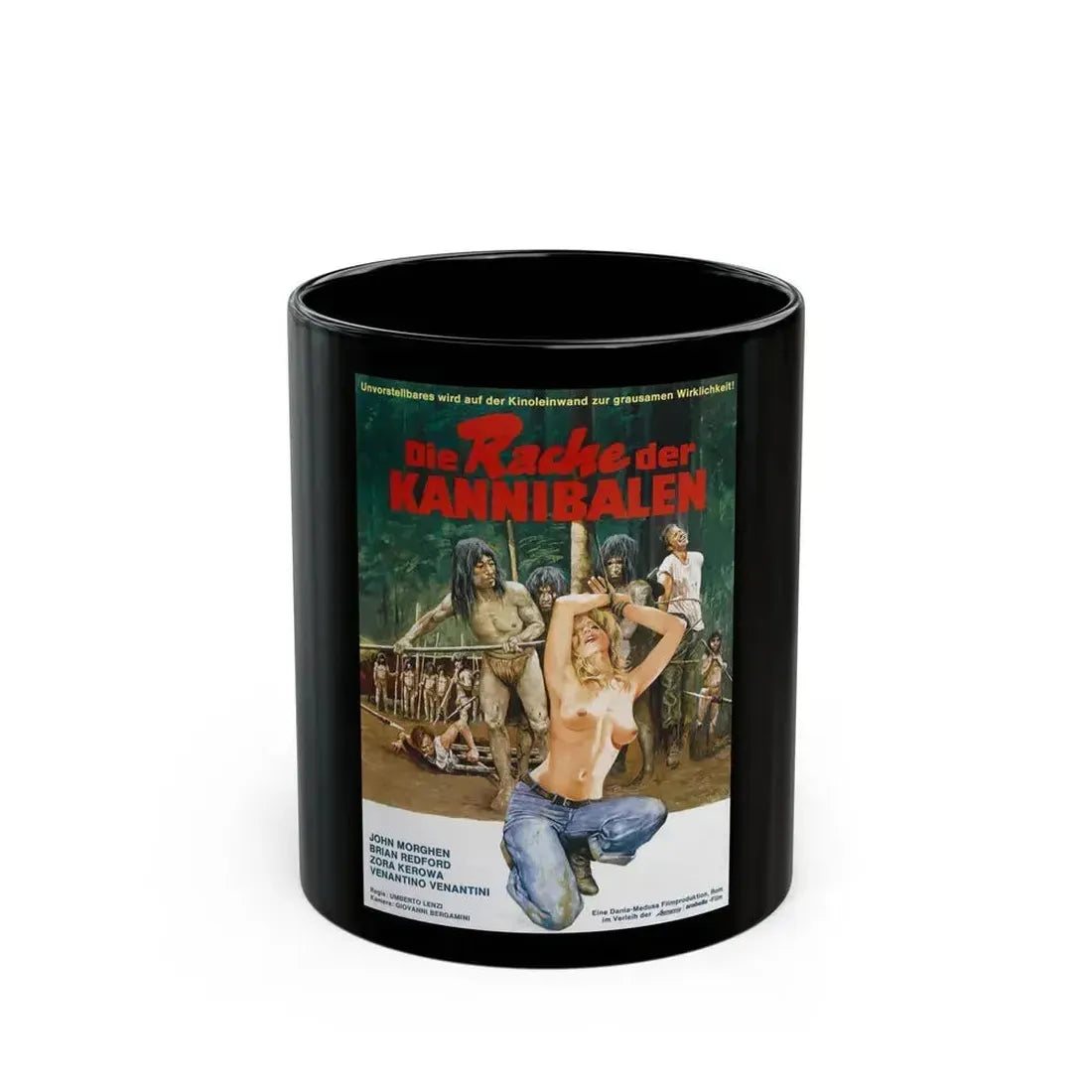 CANNIBAL FEROX (GERMAN) 1981 Movie Poster - Black Coffee Mug 11oz - Go Mug Yourself