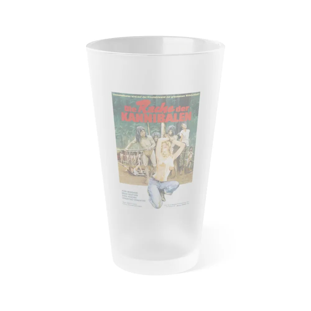 CANNIBAL FEROX (GERMAN) 1981 Movie Poster - Frosted Pint Glass 16oz-16oz-Frosted-Go Mug Yourself