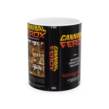 CANNIBAL FEROX REPLAY VIDEO (VHS COVER) - White Coffee Mug 11oz - Go Mug Yourself