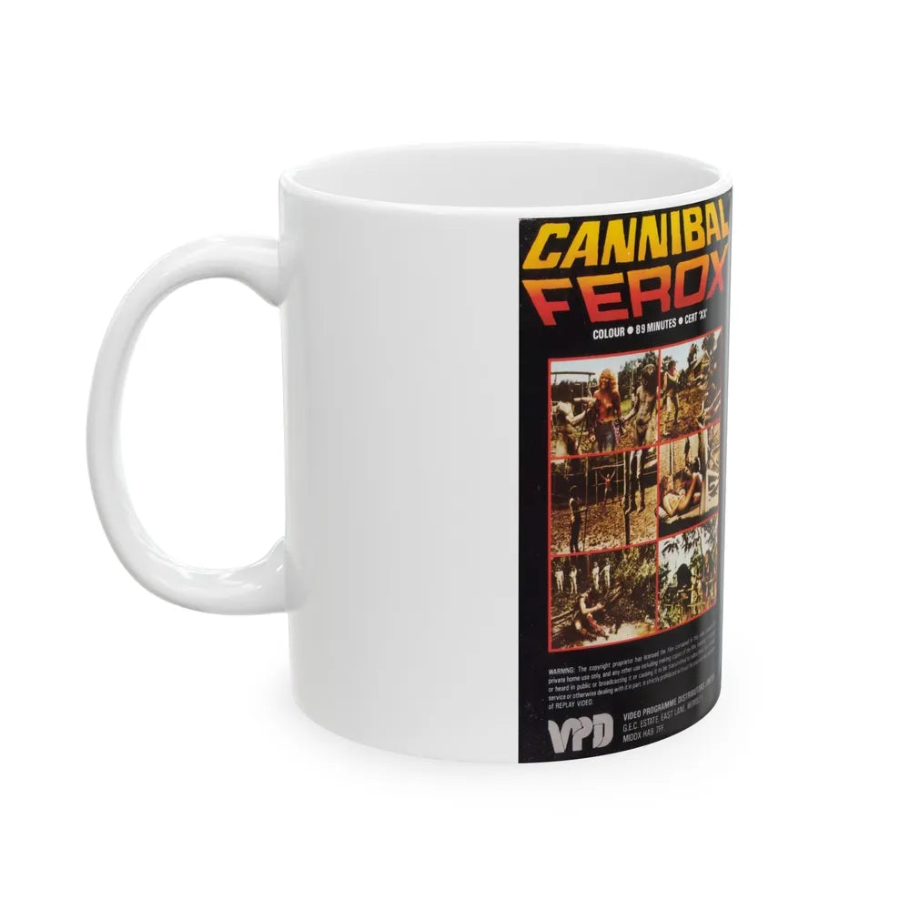 CANNIBAL FEROX REPLAY VIDEO (VHS COVER) - White Coffee Mug-Go Mug Yourself