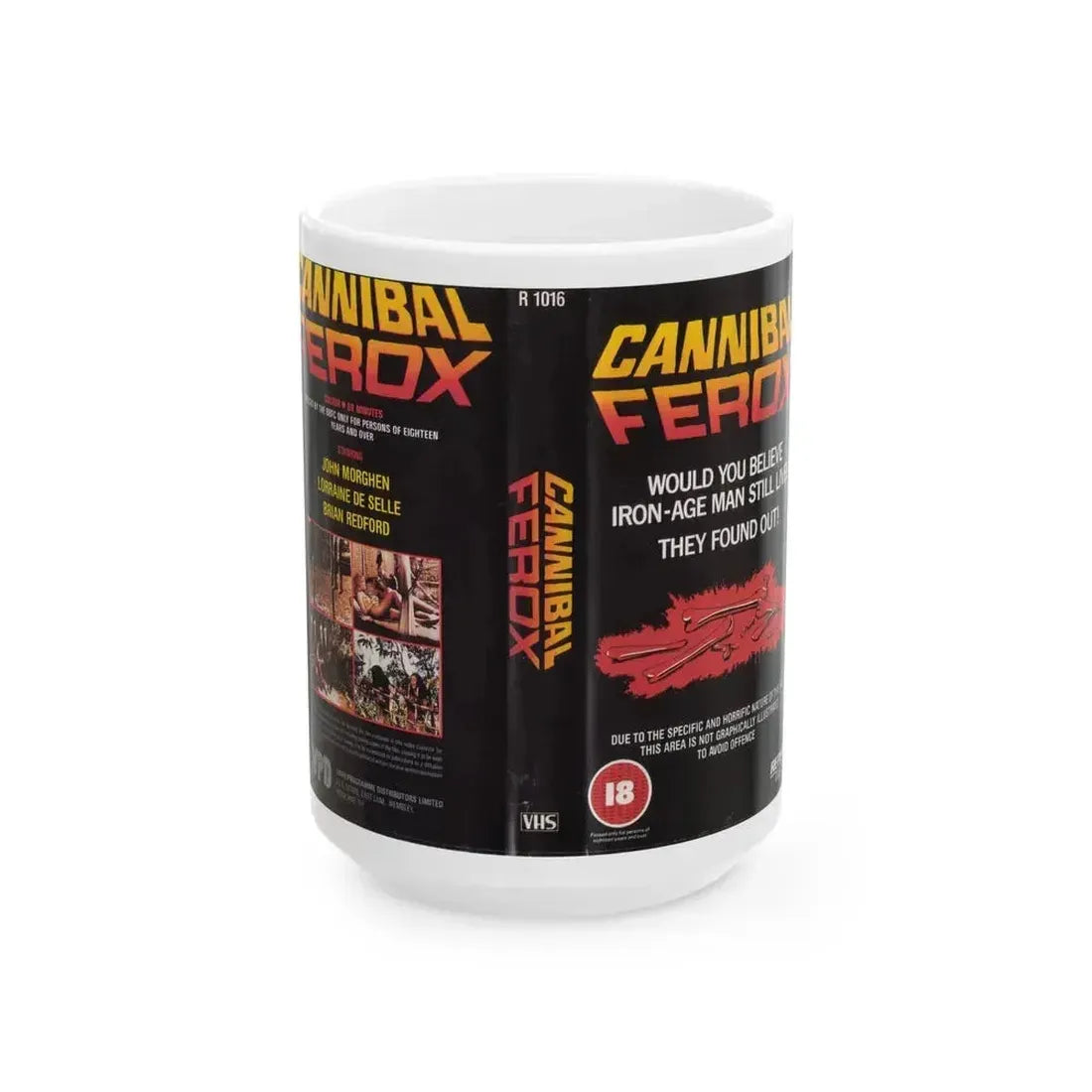 CANNIBAL FEROX (VHS COVER) - White Coffee Mug 15oz - Go Mug Yourself