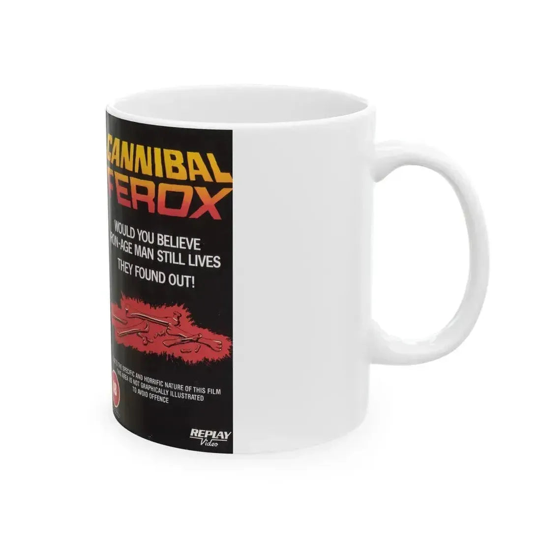 CANNIBAL FEROX (VHS COVER) - White Coffee Mug - Go Mug Yourself