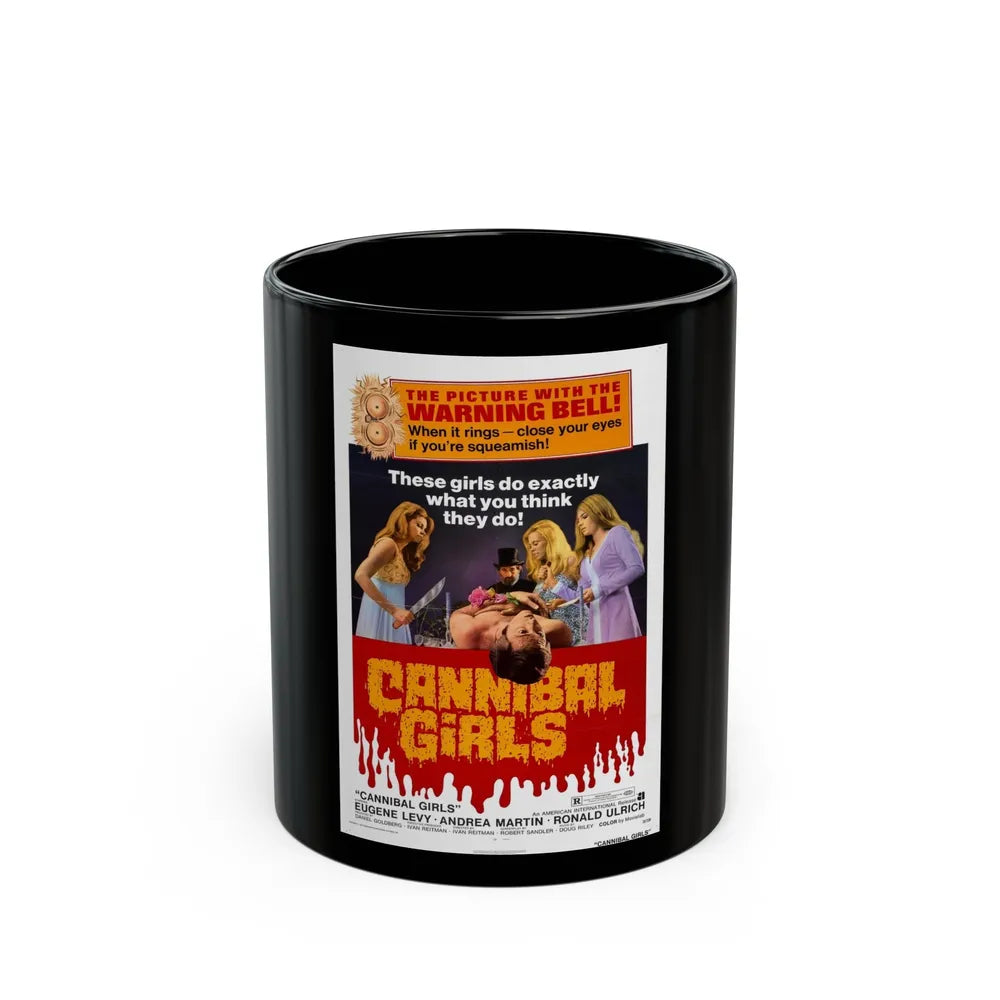 CANNIBAL GIRLS 1973 Movie Poster - Black Coffee Mug-11oz-Go Mug Yourself