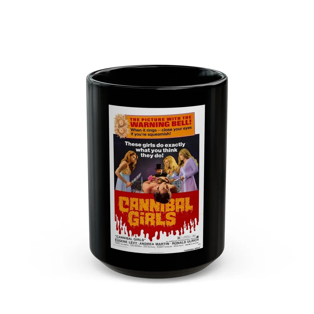 CANNIBAL GIRLS 1973 Movie Poster - Black Coffee Mug-15oz-Go Mug Yourself