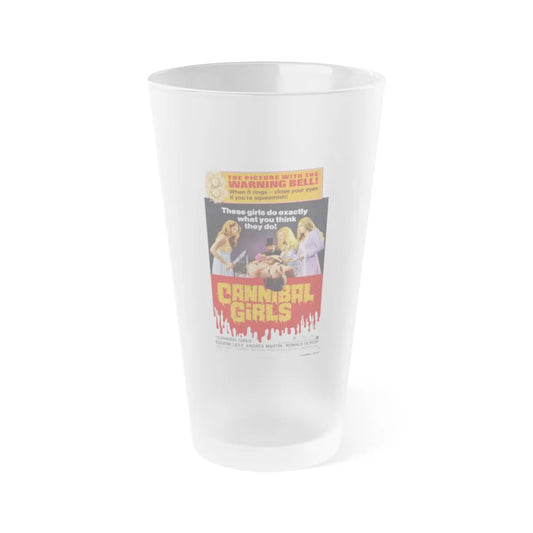 CANNIBAL GIRLS 1973 Movie Poster - Frosted Pint Glass 16oz-16oz-Frosted-Go Mug Yourself