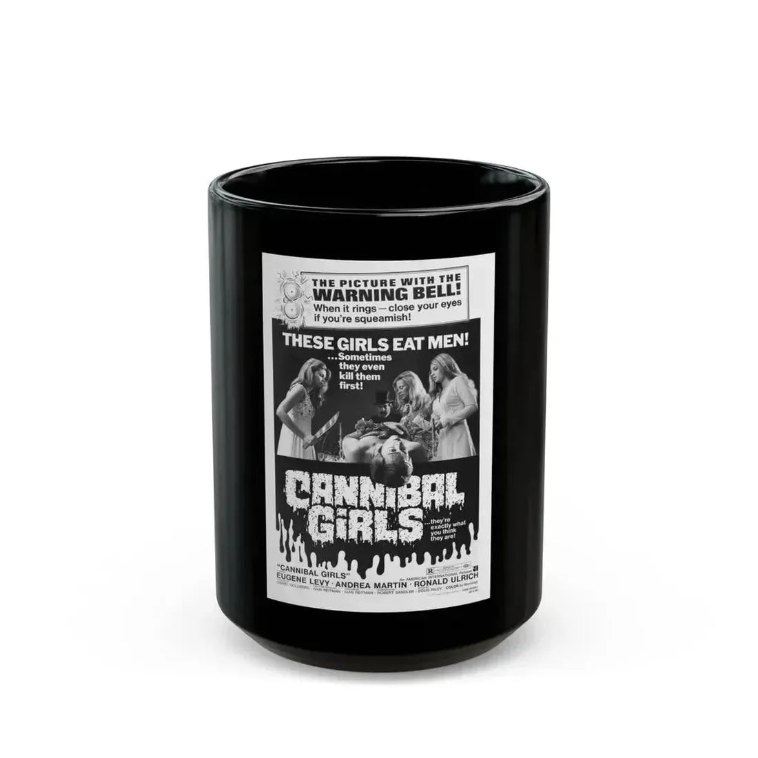 CANNIBAL GIRLS (2) 1973 Movie Poster - Black Coffee Mug 15oz - Go Mug Yourself