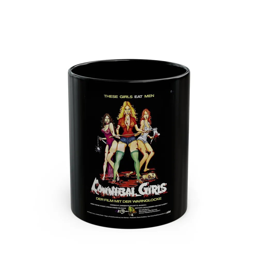 CANNIBAL GIRLS (GERMAN) 1973 Movie Poster - Black Coffee Mug-11oz-Go Mug Yourself