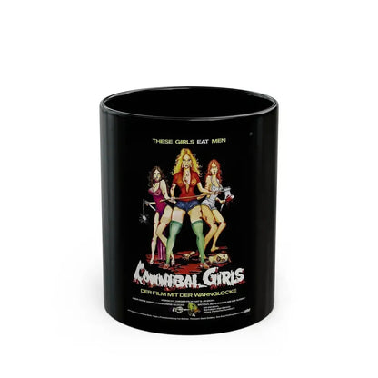 CANNIBAL GIRLS (GERMAN) 1973 Movie Poster - Black Coffee Mug 11oz - Go Mug Yourself