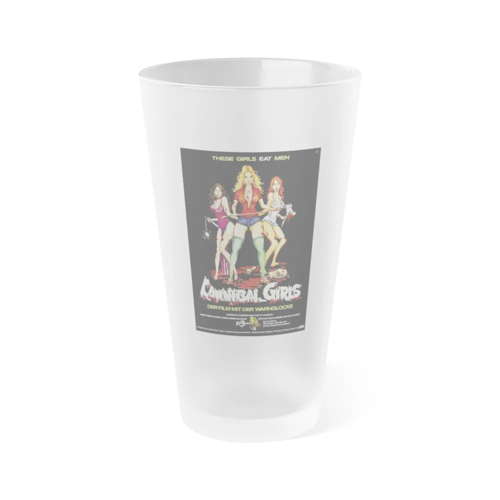 CANNIBAL GIRLS (GERMAN) 1973 Movie Poster - Frosted Pint Glass 16oz-16oz-Frosted-Go Mug Yourself