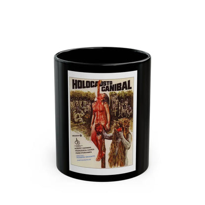 CANNIBAL HOLOCAUST 1980 Movie Poster - Black Coffee Mug-11oz-Go Mug Yourself