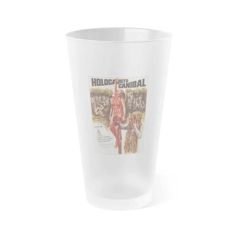 CANNIBAL HOLOCAUST 1980 Movie Poster - Frosted Pint Glass 16oz-16oz-Frosted-Go Mug Yourself