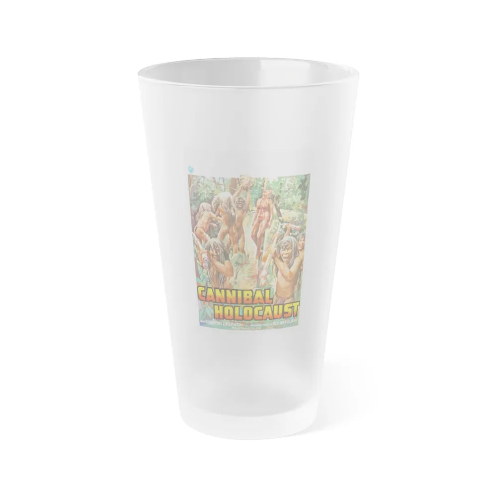 CANNIBAL HOLOCAUST (Belgian) 1980 Movie Poster - Frosted Pint Glass 16oz-16oz-Frosted-Go Mug Yourself