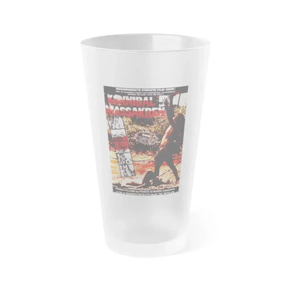CANNIBAL HOLOCAUST (DANISH) 1980 Movie Poster - Frosted Pint Glass 16oz 16oz Frosted - Go Mug Yourself