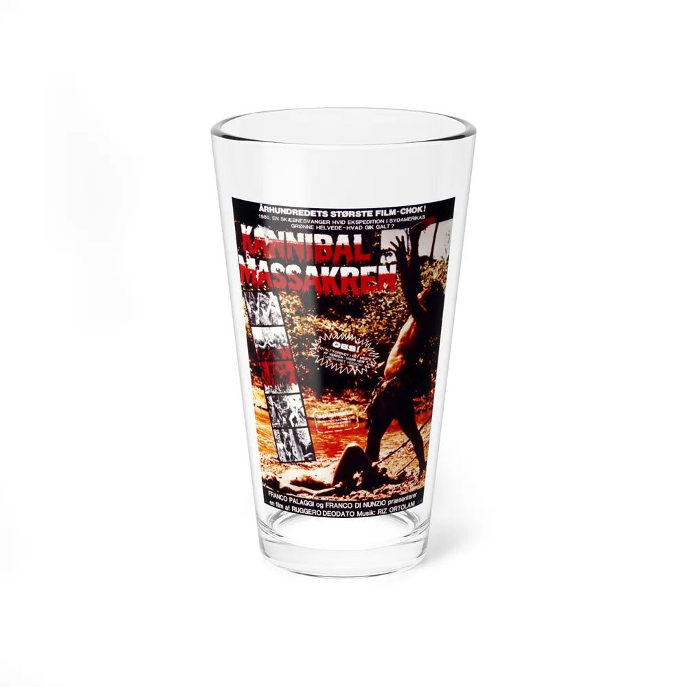 CANNIBAL HOLOCAUST (DANISH) 1980 Movie Poster - Pint Glass 16oz-16oz-Go Mug Yourself