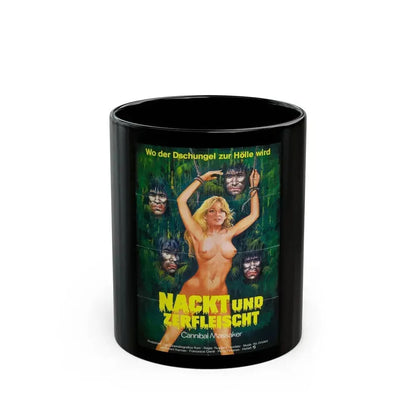 CANNIBAL HOLOCAUST (GERMAN) 1980 Movie Poster - Black Coffee Mug 11oz - Go Mug Yourself
