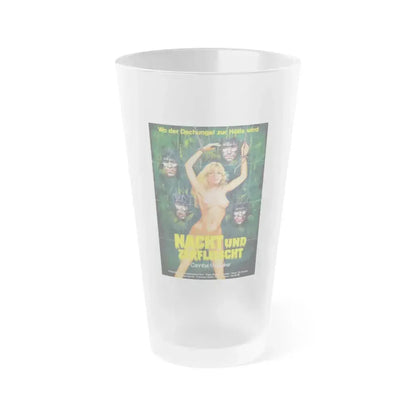 CANNIBAL HOLOCAUST (GERMAN) 1980 Movie Poster - Frosted Pint Glass 16oz 16oz Frosted - Go Mug Yourself