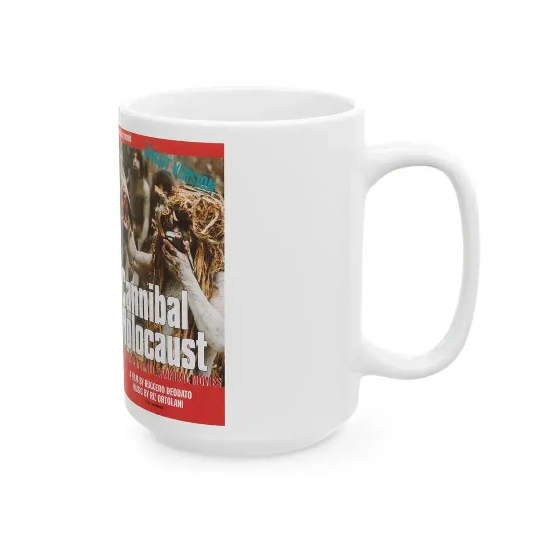 CANNIBAL HOLOCAUST UNCUT VERSION (VHS COVER) - White Coffee Mug - Go Mug Yourself