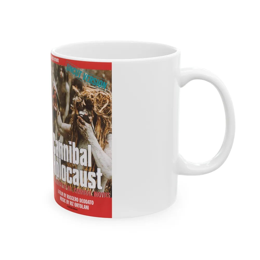 CANNIBAL HOLOCAUST UNCUT VERSION (VHS COVER) - White Coffee Mug-Go Mug Yourself