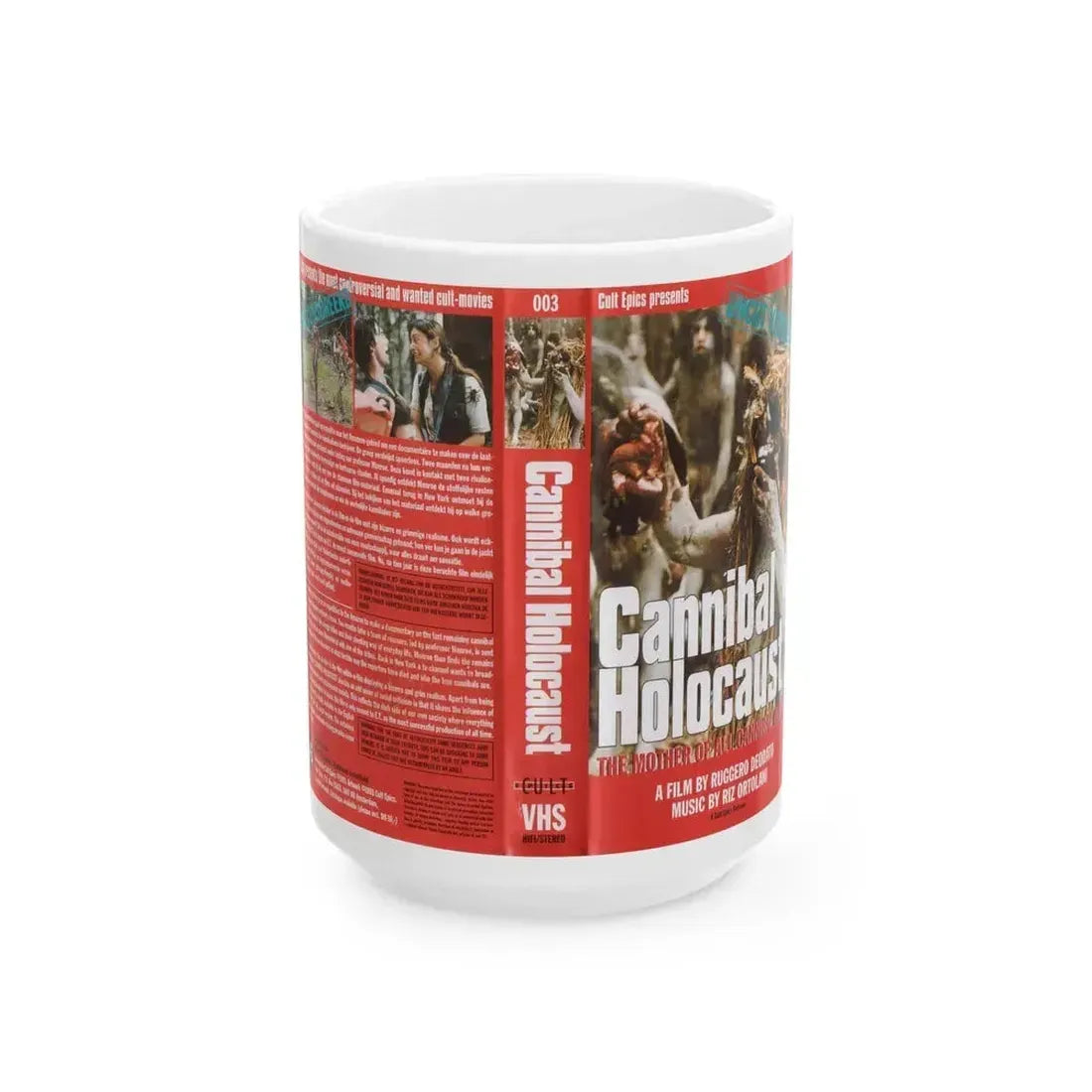 CANNIBAL HOLOCAUST VERSION2 (VHS COVER) - White Coffee Mug 15oz - Go Mug Yourself