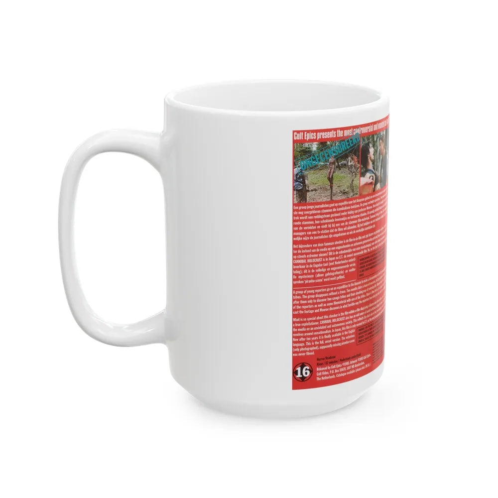 CANNIBAL HOLOCAUST VERSION2 (VHS COVER) - White Coffee Mug-Go Mug Yourself