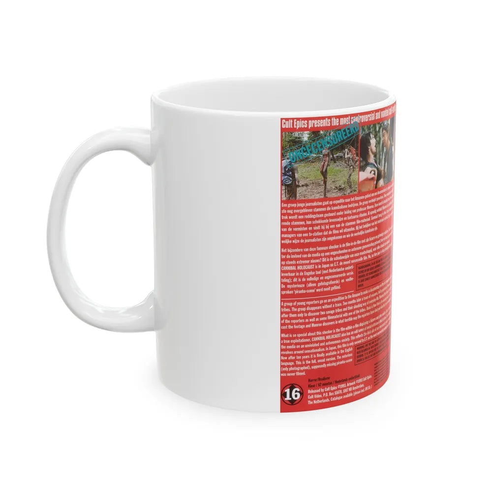 CANNIBAL HOLOCAUST VERSION2 (VHS COVER) - White Coffee Mug-Go Mug Yourself