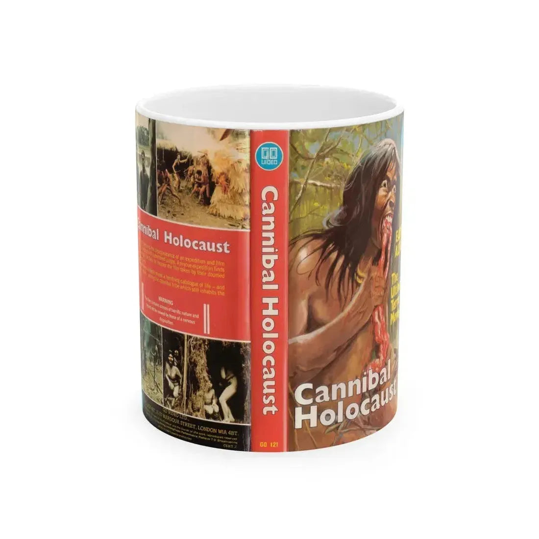 CANNIBAL HOLOCAUST (VHS COVER) - White Coffee Mug 11oz - Go Mug Yourself