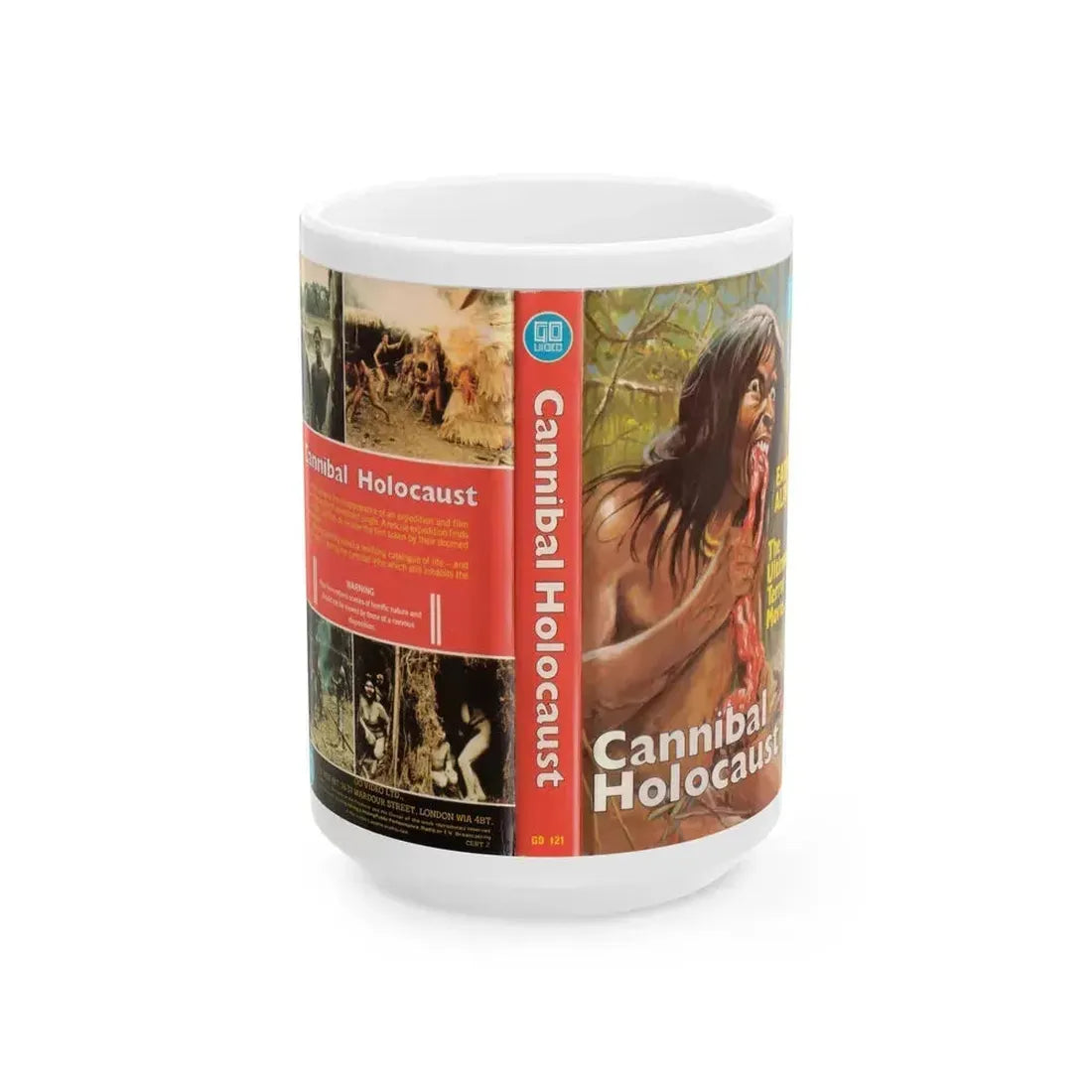 CANNIBAL HOLOCAUST (VHS COVER) - White Coffee Mug 15oz - Go Mug Yourself