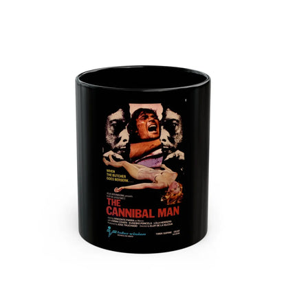 CANNIBAL MAN 1972 Movie Poster - Black Coffee Mug-11oz-Go Mug Yourself