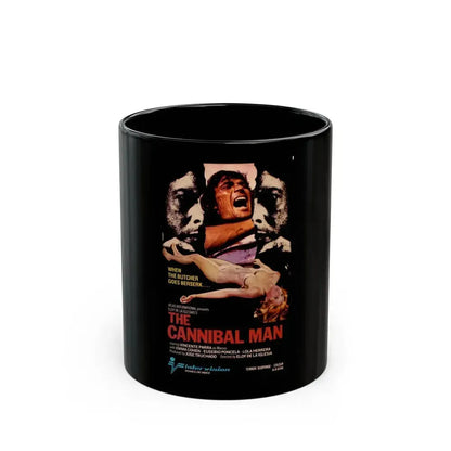 CANNIBAL MAN 1972 Movie Poster - Black Coffee Mug 11oz - Go Mug Yourself