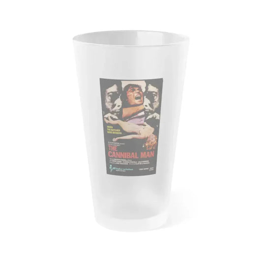 CANNIBAL MAN 1972 Movie Poster - Frosted Pint Glass 16oz 16oz Frosted - Go Mug Yourself