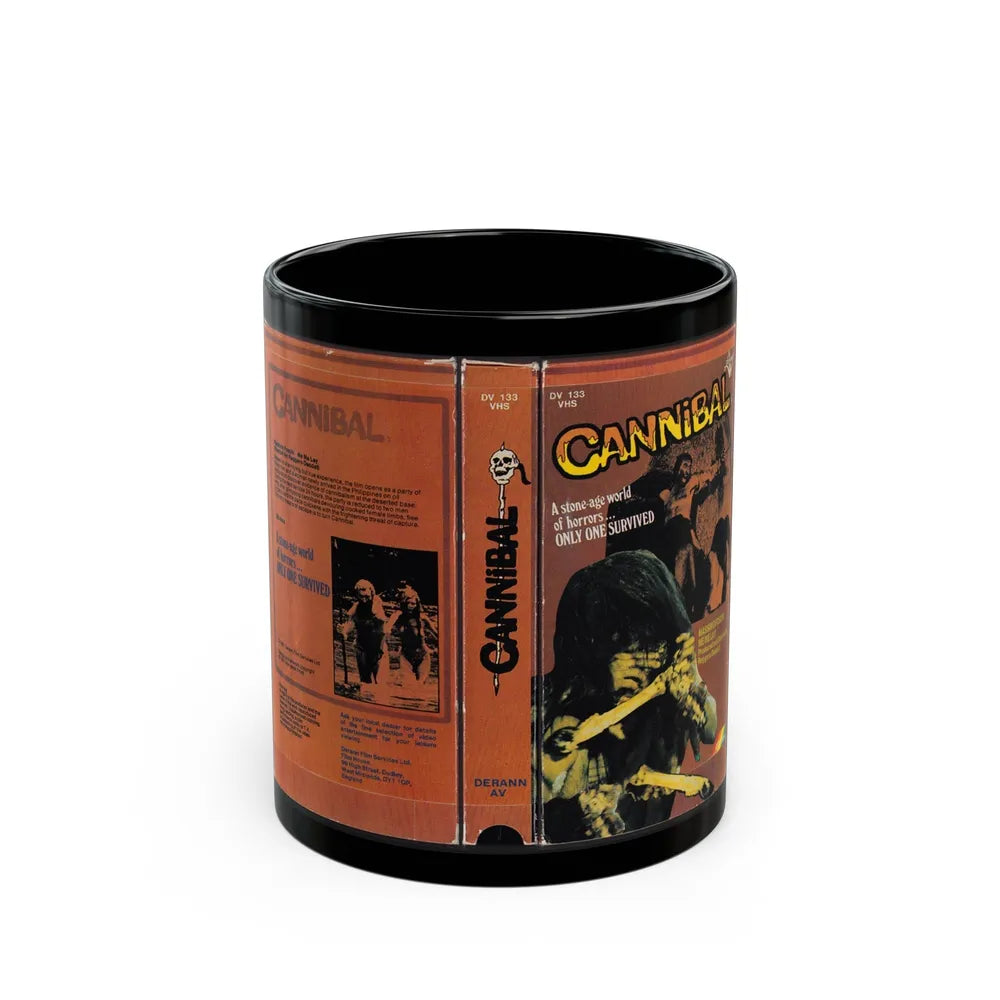 CANNIBAL (VHS COVER) - Black Coffee Mug-11oz-Go Mug Yourself