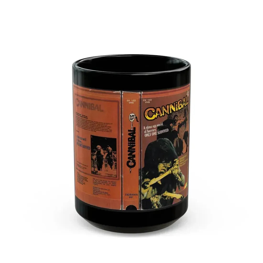 CANNIBAL (VHS COVER) - Black Coffee Mug 15oz - Go Mug Yourself