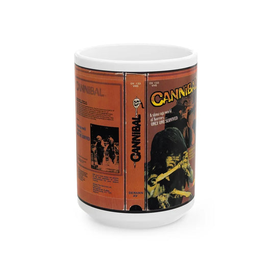 CANNIBAL (VHS COVER) - White Coffee Mug-15oz-Go Mug Yourself