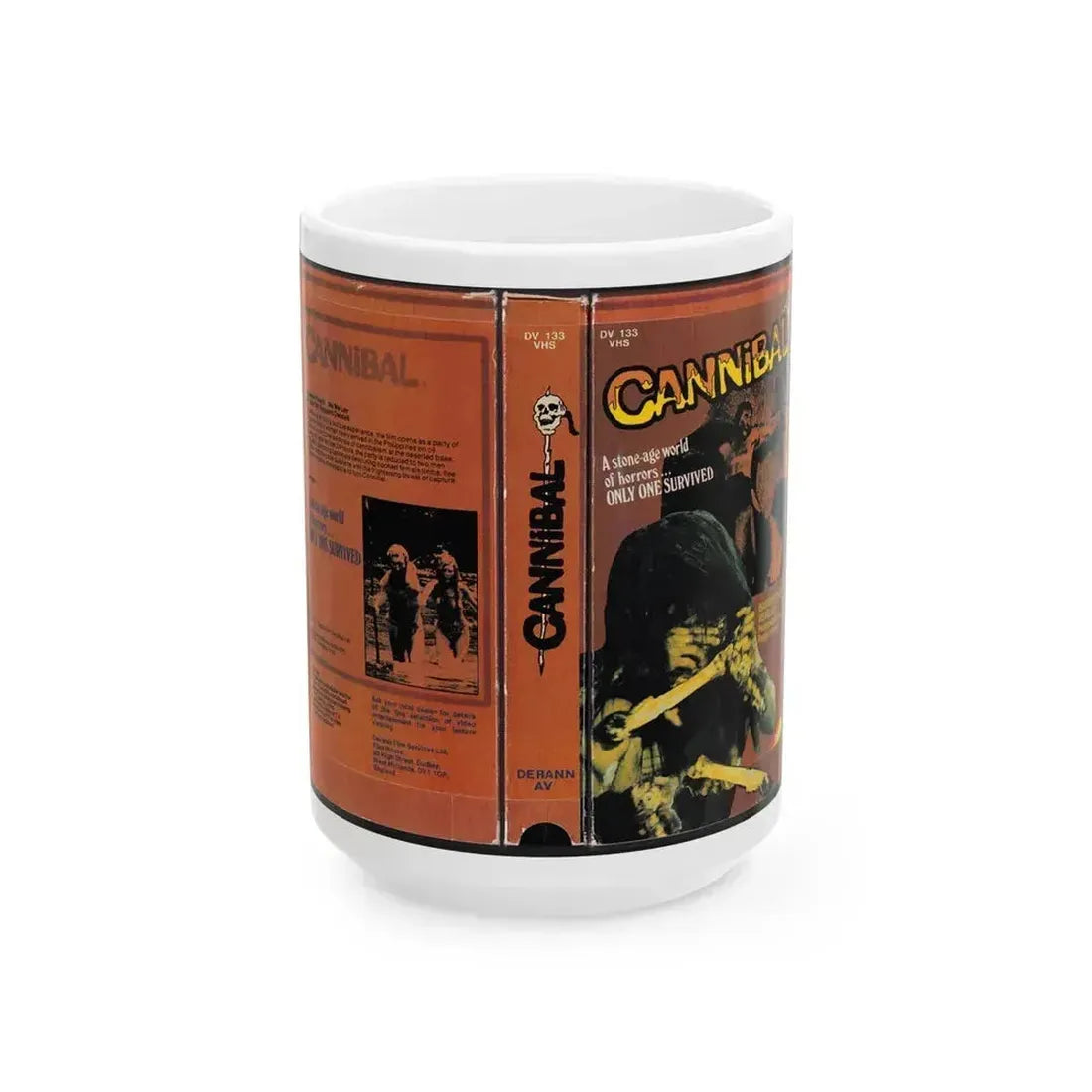 CANNIBAL (VHS COVER) - White Coffee Mug 15oz - Go Mug Yourself