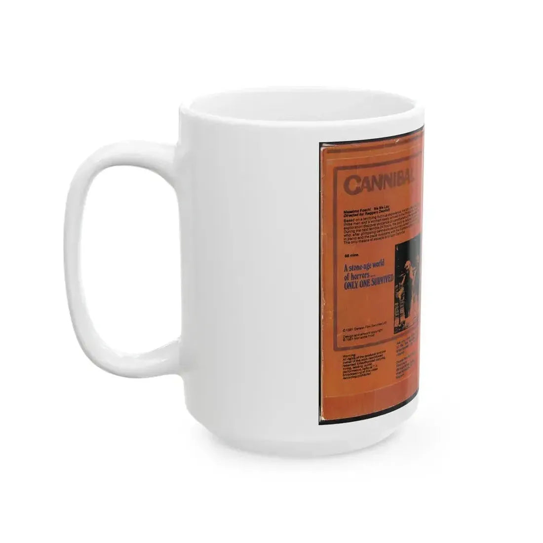 CANNIBAL (VHS COVER) - White Coffee Mug - Go Mug Yourself