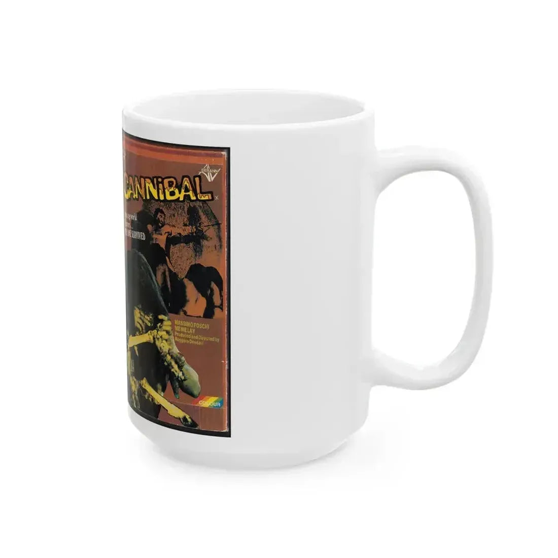 CANNIBAL (VHS COVER) - White Coffee Mug - Go Mug Yourself