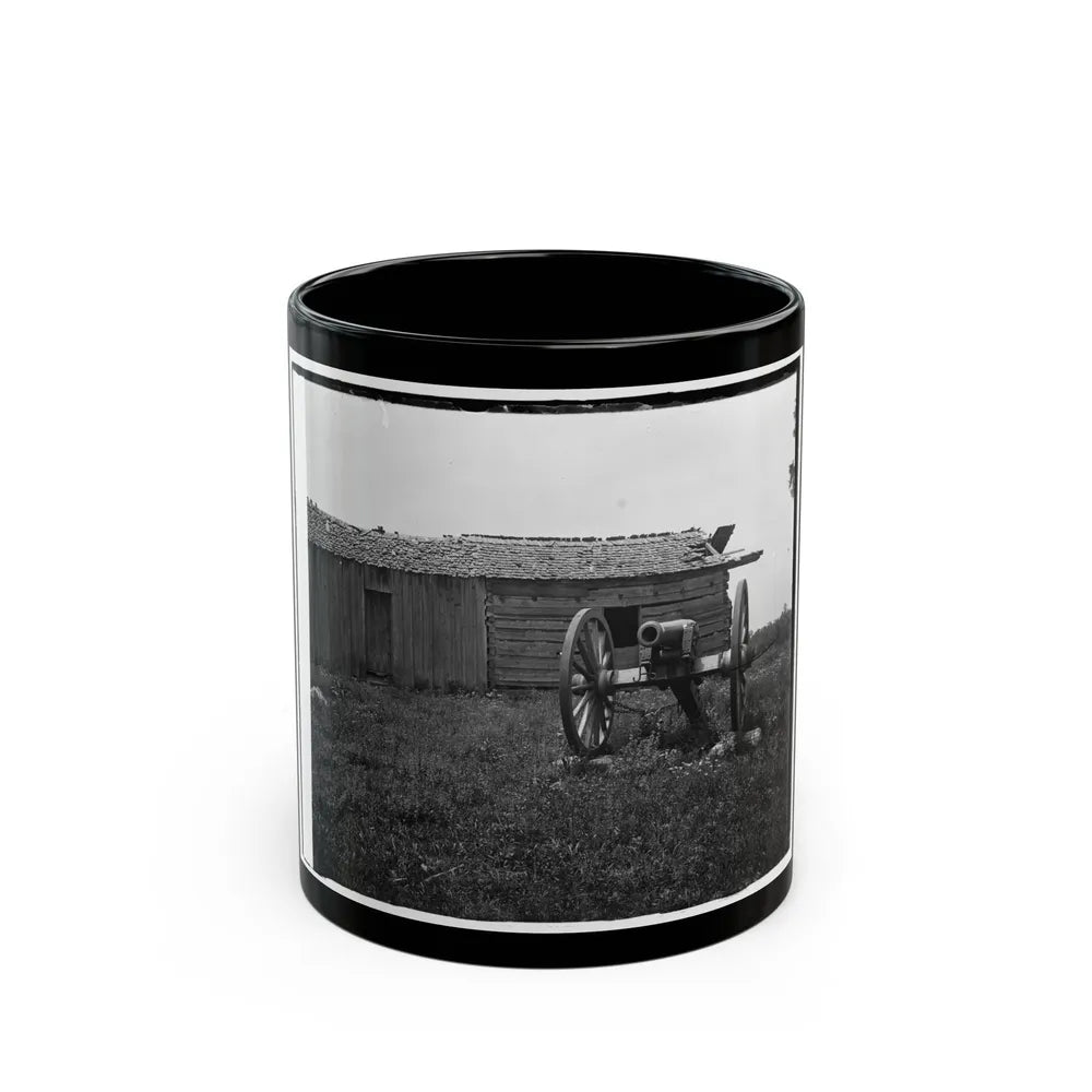 Cannon And Cabin At Chickamauga And Chattanooga National Military Park (U.S. Civil War) Black Coffee Mug-11oz-Go Mug Yourself