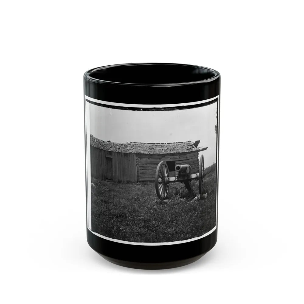 Cannon And Cabin At Chickamauga And Chattanooga National Military Park (U.S. Civil War) Black Coffee Mug-15oz-Go Mug Yourself