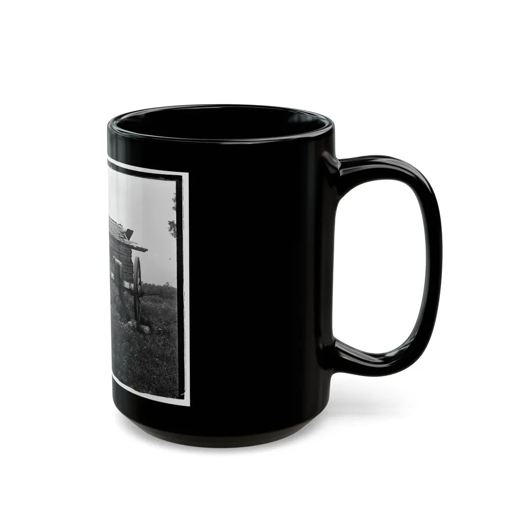 Cannon And Cabin At Chickamauga And Chattanooga National Military Park (U.S. Civil War) Black Coffee Mug-Go Mug Yourself