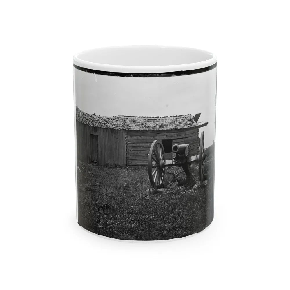 Cannon And Cabin At Chickamauga And Chattanooga National Military Park (U.S. Civil War) White Coffee Mug-11oz-Go Mug Yourself