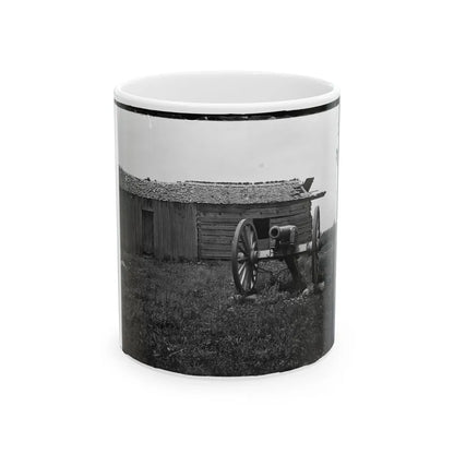 Cannon And Cabin At Chickamauga And Chattanooga National Military Park (U.S. Civil War) White Coffee Mug-11oz-Go Mug Yourself