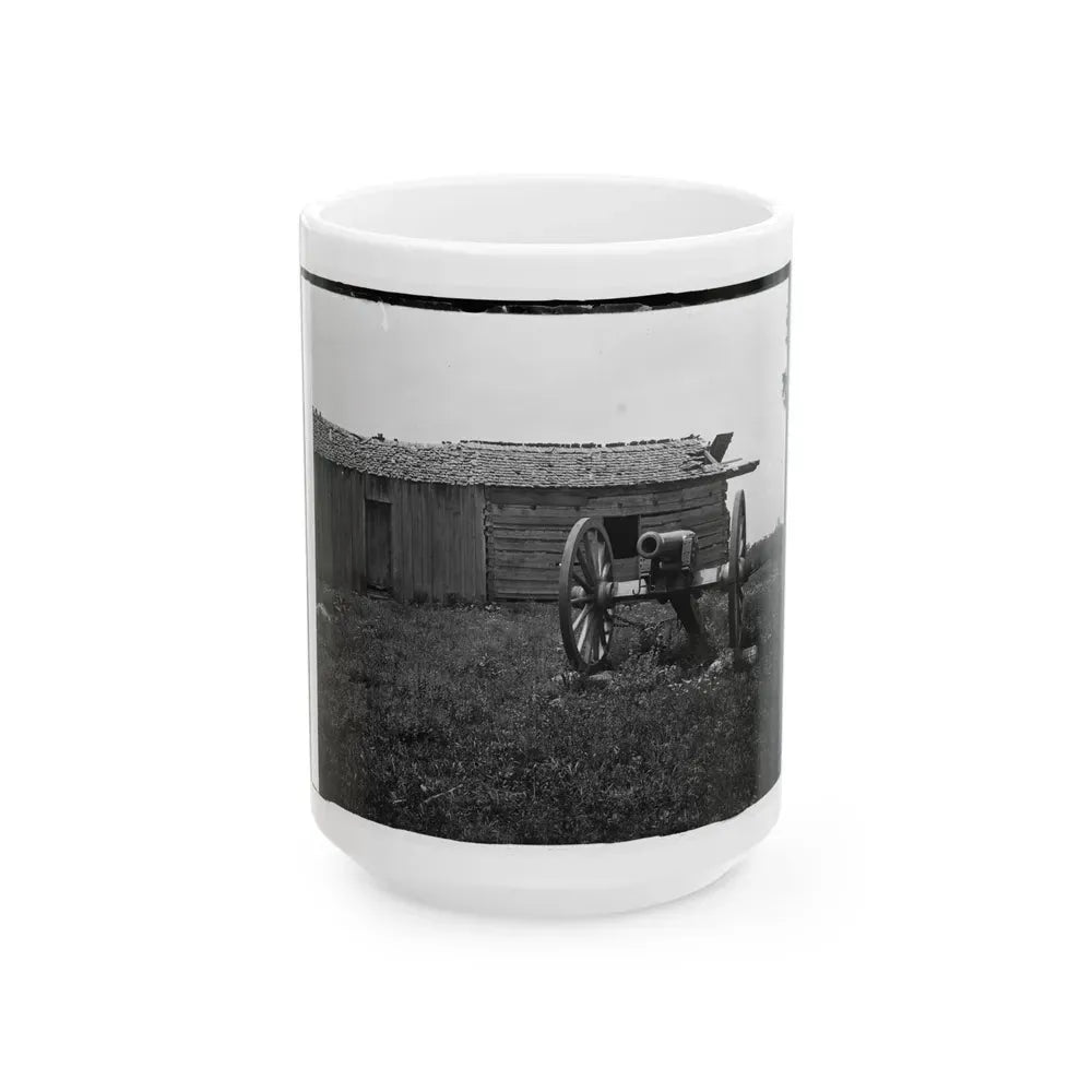 Cannon And Cabin At Chickamauga And Chattanooga National Military Park (U.S. Civil War) White Coffee Mug 15oz - Go Mug Yourself